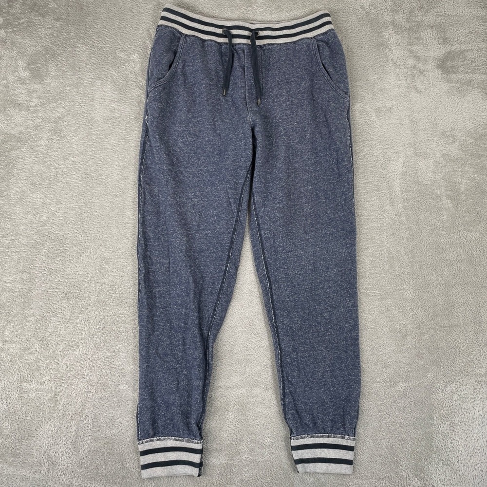 American Eagle Joggers Mens Small Blue Heathered Striped Cuffs Athletic Lounge